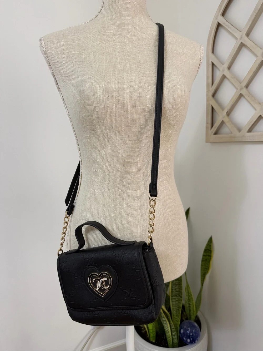 Juicy Couture Black Crossbody Chain Bag Y2K